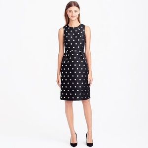 J.Crew Metallic Dot Jacquard Dress